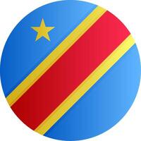 Flag of Democratic Republic of the Congo Gradient vector