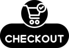 Checkout Process Button Glyph vector