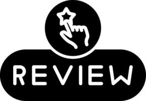 Leave Review Button Glyph vector