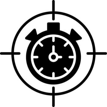 Work Focus Timer App Glyph vector