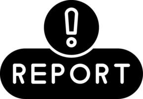 Report Issue Button Glyph vector