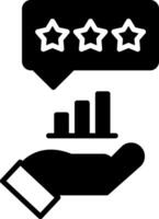 Annual Performance Review Dashboard Glyph vector