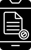 No Such File or Directory Error Glyph vector