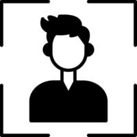 Scan QR Code Glyph vector