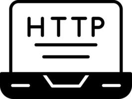 HTTPS Secure URL Symbol Glyph vector