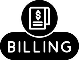 Billing Details Button Glyph vector