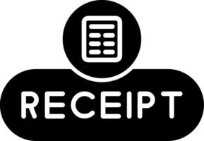 View Receipt Button Glyph vector