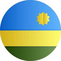 Flag of Rwanda Gradient vector