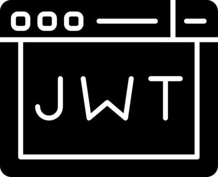 jwt autenticación simbólico glifo vector