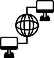 Remote Desktop Control Access Glyph vector