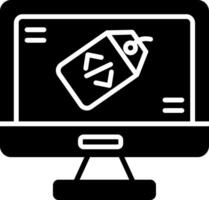 Meta Tag Elements Icon Glyph vector