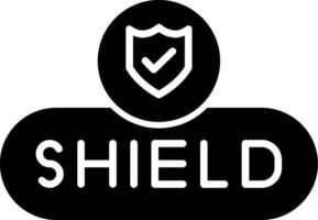 Activate Shield Button Glyph vector