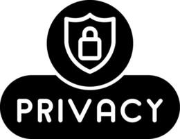 View Privacy Button Glyph vector