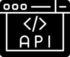 Browser API Function Icon Glyph vector