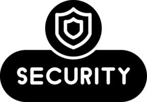 View Security Settings Button Glyph vector