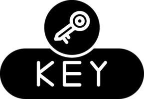 Access Key Button Glyph vector