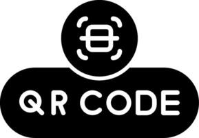 Scan QR Code Button Glyph vector