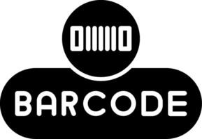 Scan Barcode Button Glyph vector