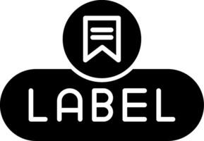 Add Label Button Glyph vector
