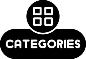 View Categories Button Glyph vector