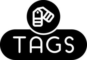 Manage Tags Button Glyph vector