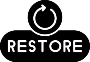 Restore File Button Glyph vector