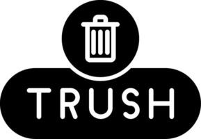 Move to Trash Button Glyph vector