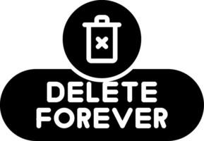 Delete Permanently Button Glyph vector