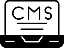 Headless CMS Backend Icon Glyph vector