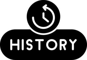 Activity History Button Glyph vector