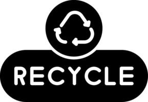 Recycle File Button Glyph vector