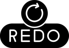 Redo Action Button Glyph vector
