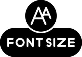 Adjust Font Size Button Glyph vector