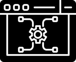 Microservices Network Structure Glyph vector