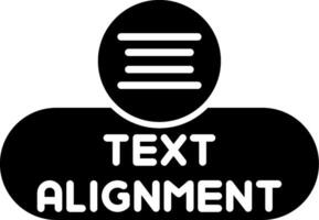 Align Text Button Glyph vector