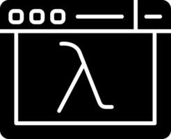 Lambda Function Code Block Glyph vector