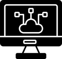 Edge Computing Node Icon Glyph vector