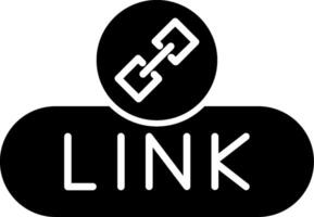 Add Link Button Glyph vector