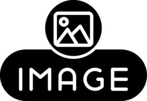 Insert Image Button Glyph vector