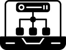 Load Balancer Distribution Icon Glyph vector