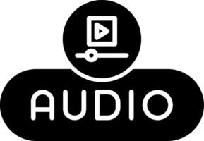 Insert Audio Button Glyph vector