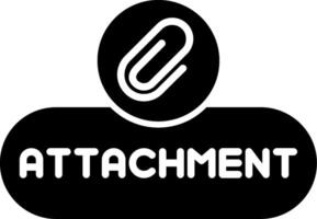 Add Attachment Button Glyph vector