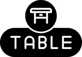 Create Table Button Glyph vector