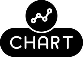 Insert Chart Button Glyph vector