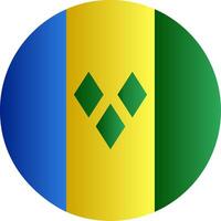 Flag of Saint Vincent and the Grenadines Glyph vector