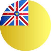 Flag of Niue Glyph vector