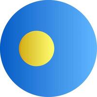 Flag of Palau Glyph vector