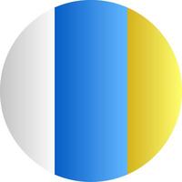 Flag of Canary Islands Glyph vector
