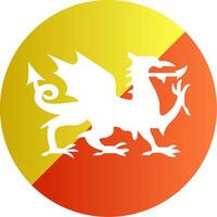 Flag of Bhutan duplicate Glyph vector
