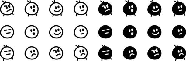 set of emoji vector